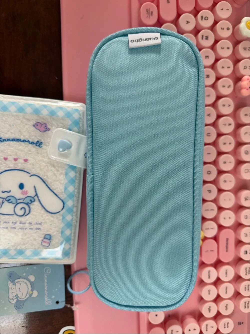 Cinnamoroll Blue Pencil Case - Cute Bow School Stationery